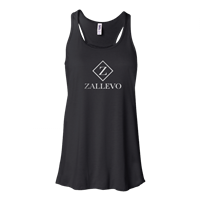 Women's Zallevo Logo Black Tank