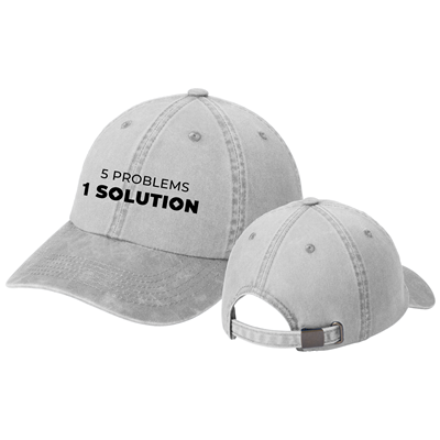 Zallevo Garment Washed Cap-Chrome