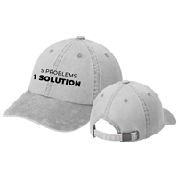 Zallevo Garment Washed Cap-Chrome