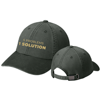 Zallevo Garment Washed Cap-Blk